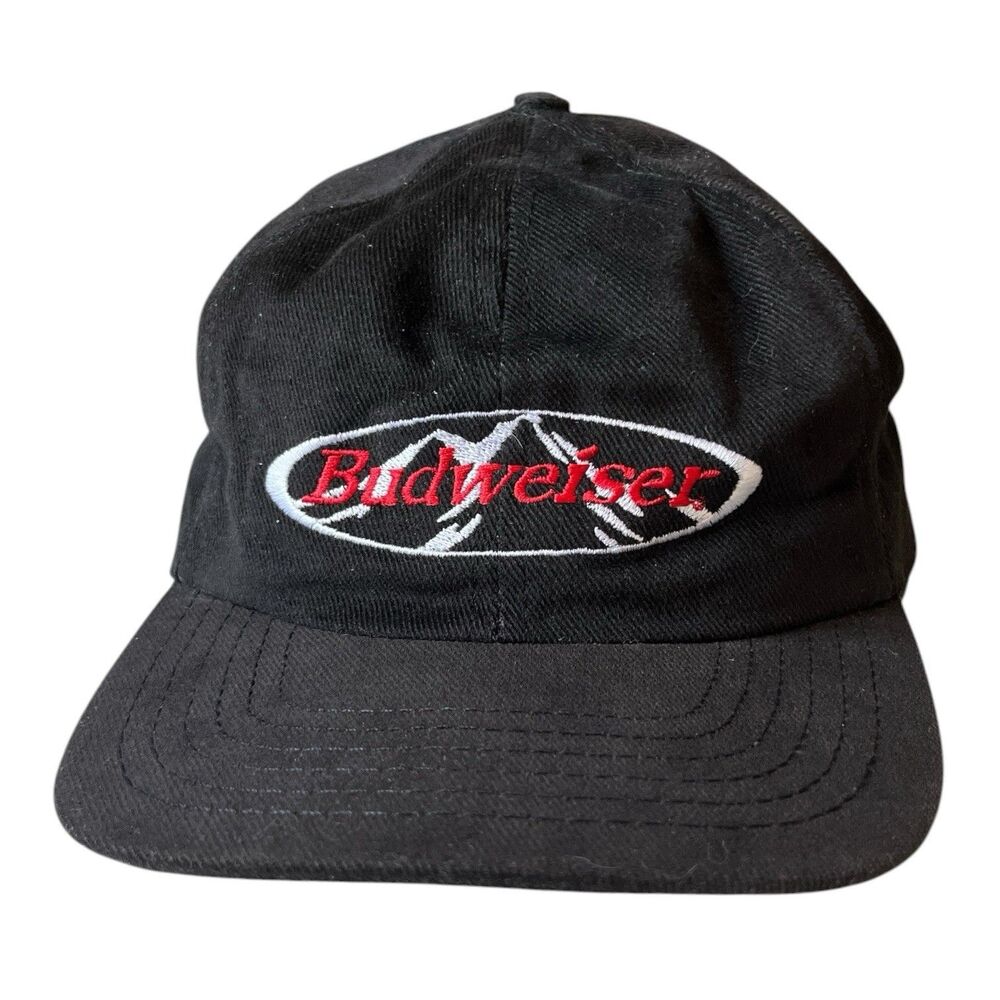 Vintage Budweiser Baseball Cap King of the Hill Black Strap Back One Size USA